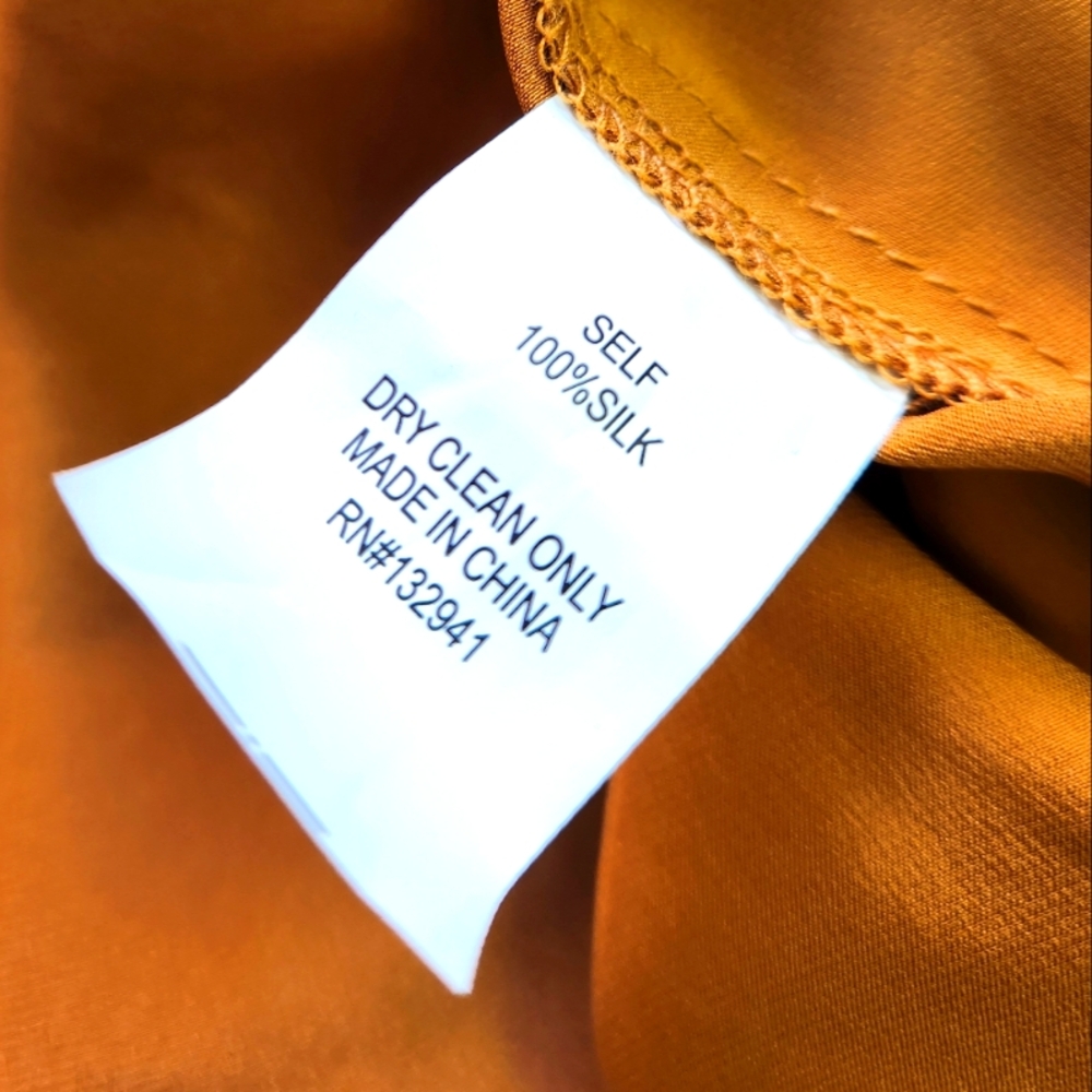 ✨️Amanda Uprichard Antique Bronze Blouse 100% Silk Mannequin Worn Only✨️ - Picture 15 of 16